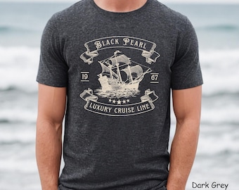 Black Pearl Cruise Line Pirate Shirt, Pirates of the Caribbean Disney Ride Shirt Disney Dad Pirates Tshirt Pirate Shirt For Cruise