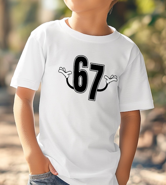Youth 67 Shirt, Viral Meme 67 Youth Shirt, Six Seven Gildan Heavy Cotton™ Tee