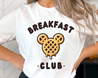 Waffel Maus Frühstücks Club Shirt: Passendes Familien Urlaubs T-Shirt