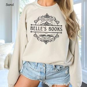 Belle&#39;s Books Sweater,Princess Belle Sweatshirt,Bookish Gift for Beauty and the Beast Fan,Gift For Book Lover,Bookish Sweater,Bookish Things
