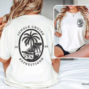 Jungle Cruise Front and Back Print Shirt, Jungle Shirt, Cruise Shirt, Adventure land Theme Park Shirt, Jungle Themed Attire