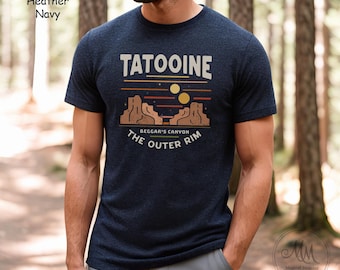 Camiseta de Tatooine de Star Wars, Camiseta del Borde Exterior de Tatooine, Regalos de Star Wars, Regalos para nerds, Camiseta de Disney para papás, Regalo para fans de Star Wars, Camisetas de vacaciones