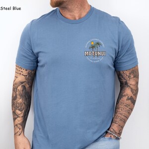 Moana Motunui Coconut Co Shirt Island Girl Coconut Shirt for Disney Vacation Tropical Cruise Shirts for Dad Front and Back Print Steel Blue