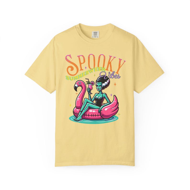 Spooky SummerWeen Vibes T-Shirt, Comfort Colors Summer Halloween Shirt, Funny Monster Shirt, Spooky Season, Cute Halloween Tee,Spooky Summer Butter