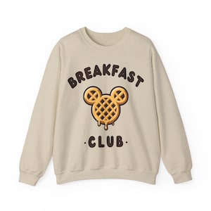 Breakfast Club Gildan Crewneck Sweatshirt Mouse Shaped Waffle Sweater Waffle Shirt Breakfast Waffle Mouse Shirt Disney Waffle Sweater Sand