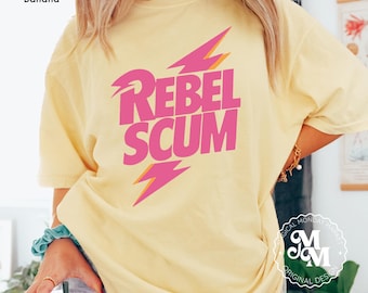 Rebel Scum Comfort Colors Women's Star Wars Shirt Resistance Shirt Bowie Inspired Rebel Shirt Starwars Gift Pink Rebel Scum Star Wars Rebels