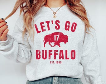 Let's Go Buffalo Sweatshirt, Buffalo Football Sweater, MVP 17 Buffalo NY Football sweatshirt