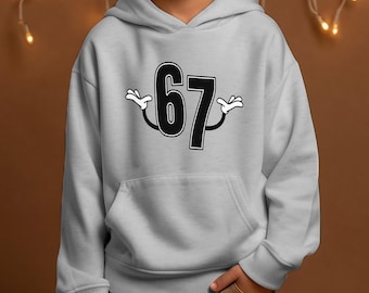 6 7 meme Hoodie, Six Seven Kids Hoodie, Viral meme Gildan Youth Hooded Sweatshirt