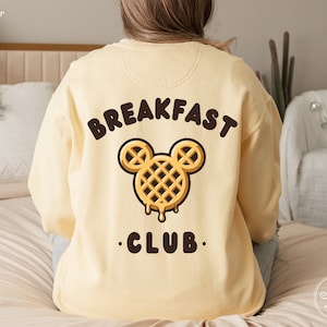 Breakfast Club Comfort Colors Sweatshirt Mouse Waffle Rope Drop Shirt Disney Crewneck Brunch Shirt Mickey Sweater Mickey Waffle Sweater
