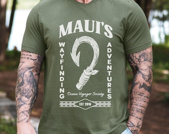 Maui's Wayfinding Adventures Moana Shirt For Dad, Adventure Shirt, Men's Cruise Shirt, Disney Dad Shirt, Moana Shirt, Ocean Shirt