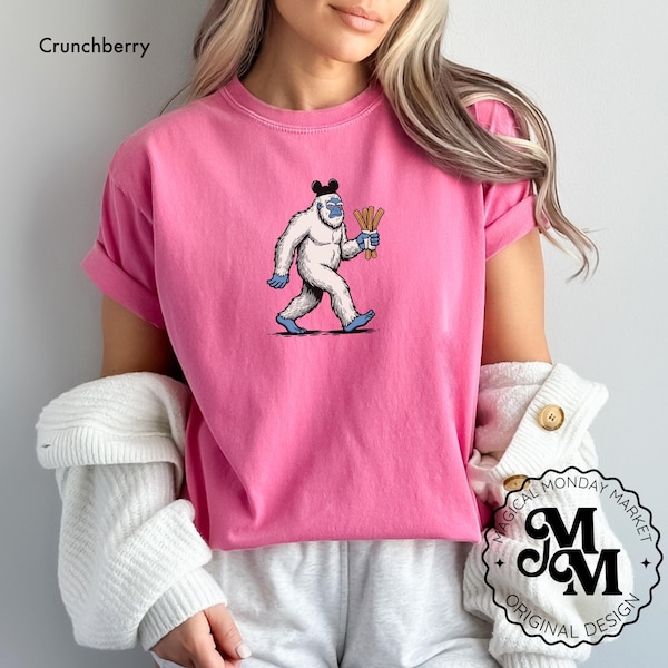 Matterhorn Churro Yeti, Harold the Yeti Churro Shirt, Adult Comfort Colors Matterhorn Park Shirt