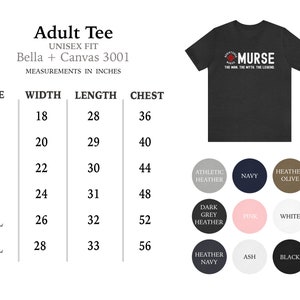 Murse The Man The Myth The Legend Male nurse shirt Men's Nurse T-shirt Gift for male nurse Murse tee RN shirt Male Nurse 40th Birthday Gift image 8