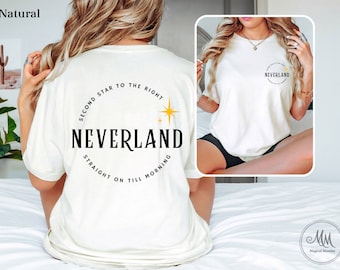 Neverland Shirt Second Star To the Right Shirt Peter Pan Shirt Neverland tshirt Peter Pan Tshirt Mens Disney Shirt  Subtle Disney Shirt