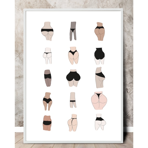 Boobs Illustration Different Types Framed Art Print for Sale by