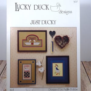 Ptaki - Just Ducky, Ulotka nr 1 Wzór do haftu krzyżykowego Lucky Duck Designs