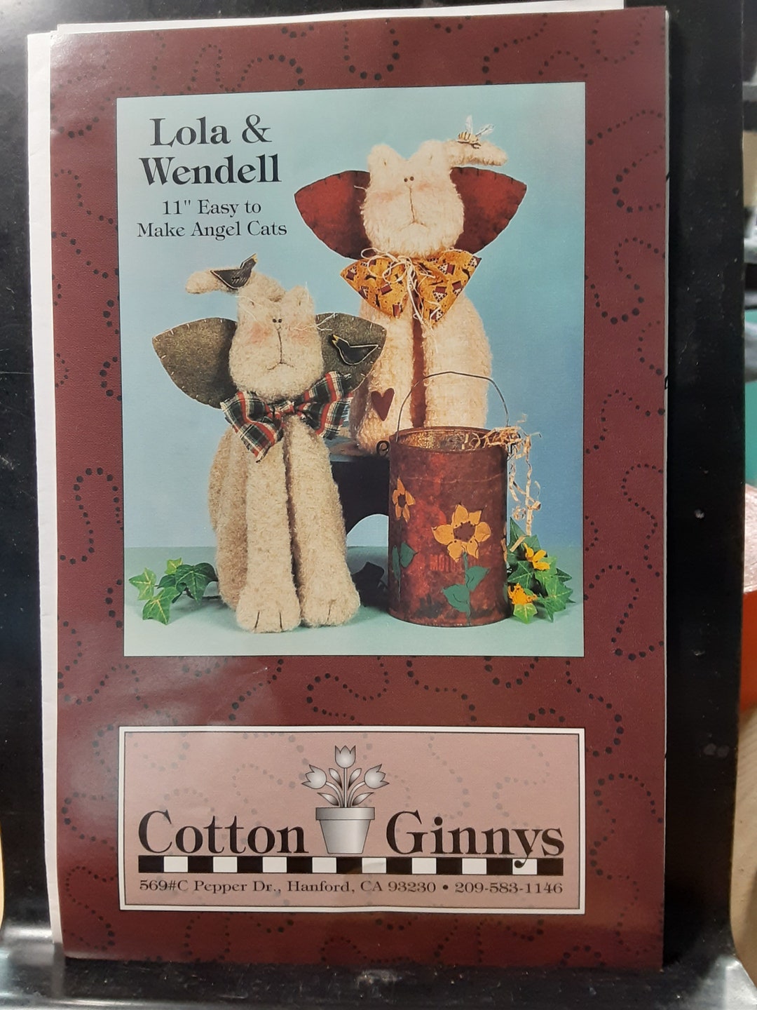 Cotton Ginnys Lola & Wendell Angel Cats Pattern Etsy