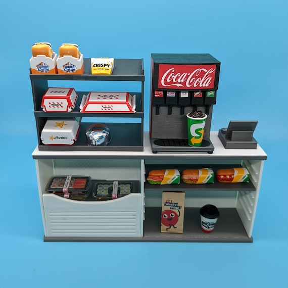 Mini Brands Toy Food Court Fast Food Restaurant Store Checkout