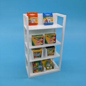 Mini Brands Extra Wide Double Toy Grocery Store Shelf for Mini Brands 5  Surprise Toys Shopkins Real Littles Miniatures Nuimos 