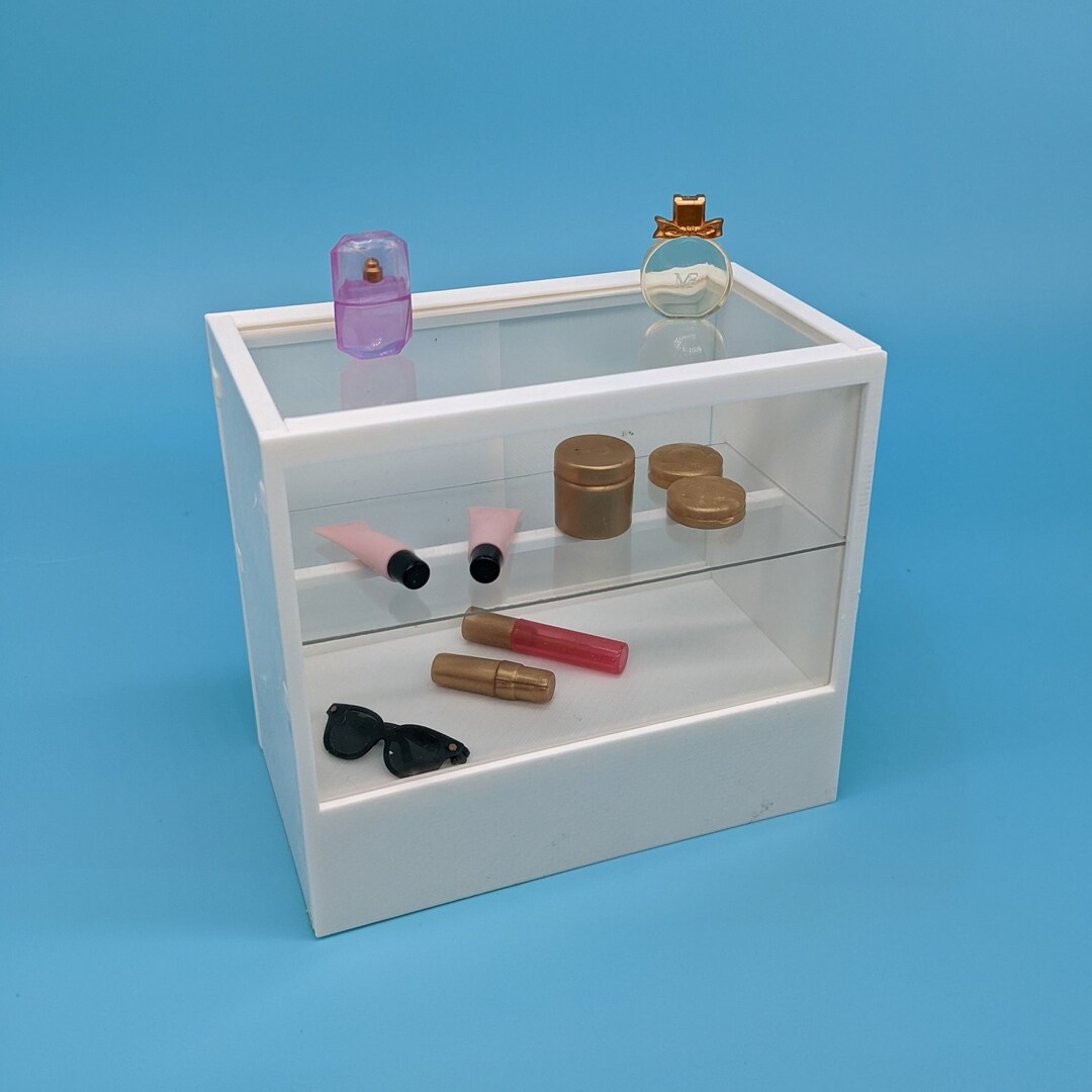 Mini Brands Fashions Makeup Beauty Counter Display Case for Mini Brands