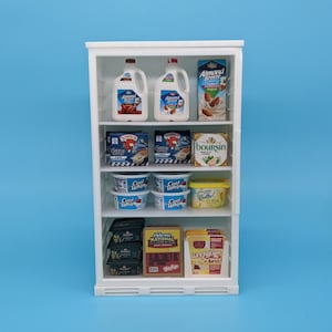 Mini Brands Toy Grocery Store Refrigerator Fridge Shelf for 5 Surprise Mini Brands Toys Shopkins Real Littles nuiMOs