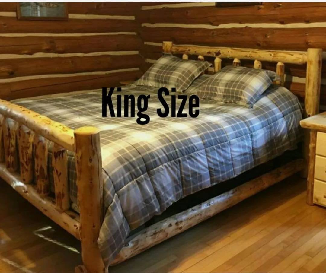 Log Cabin Log Bed Kit Beautiful and Sturdy Half Log Side Rails