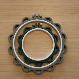 Borduurring in bloemvorm voor kruissteek, borduurwerk en punch needle... afbeelding 1