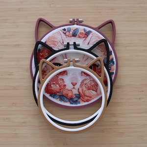 Embroidery Hoop Cat Shape for Cross Stitch, Embroidery, Punch Needle... image 3