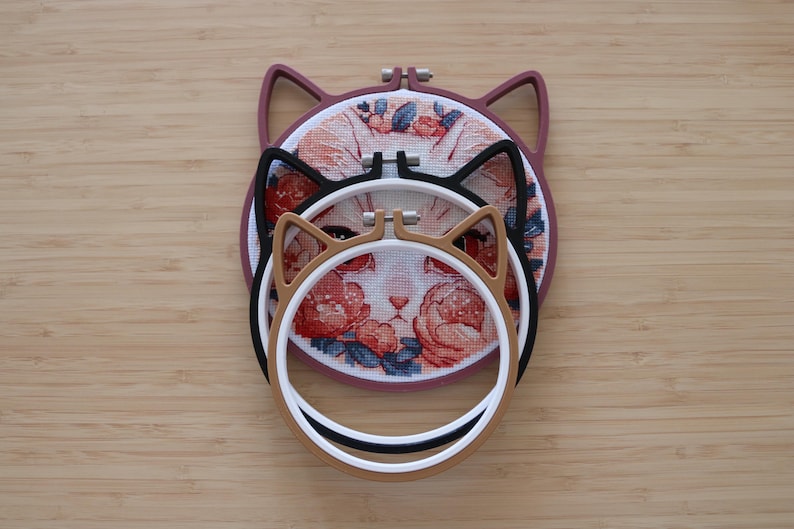 Embroidery Hoop Cat Shape for Cross Stitch, Embroidery, Punch Needle... image 3