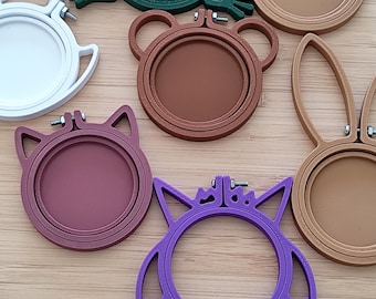 Minis Embroidery Hoop Diferent Shapes, 5cm (1.9 in), for Cross Stitch, Embroidery, Punch Needle...