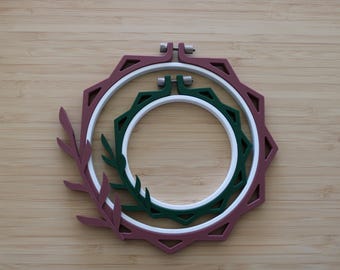 Embroidery Hoop Leaves Style for Cross Stitch, Embroidery, Punch Needle...