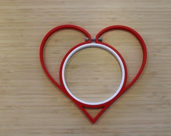 Embroidery Hoop Romantic Heart Shape, 12.5 cm (4.9 in) for Cross Stitch, Embroidery, Punch Needle...