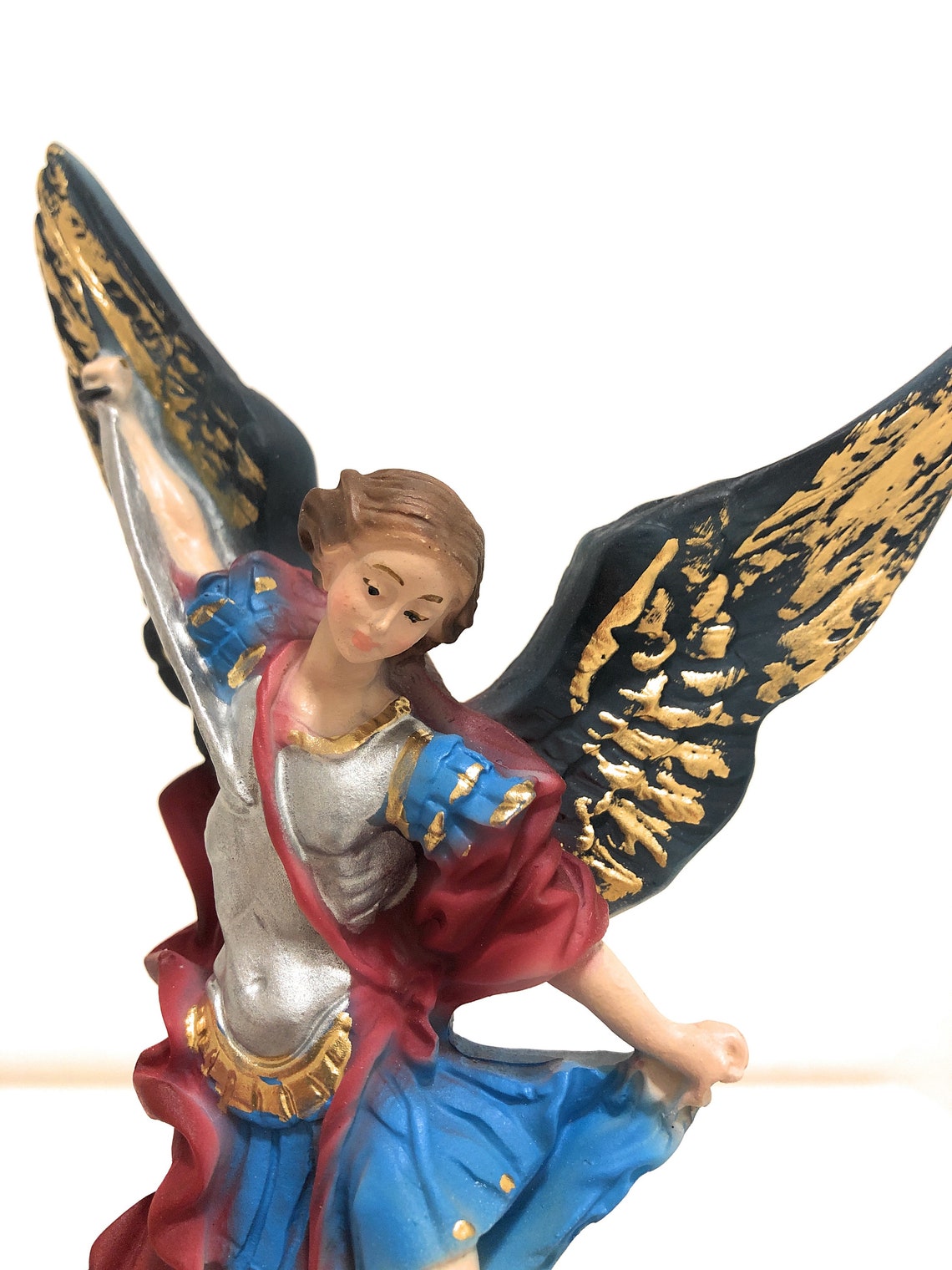 Statue of St. Michael the Archangel Cm. 20 Handdecorated Etsy