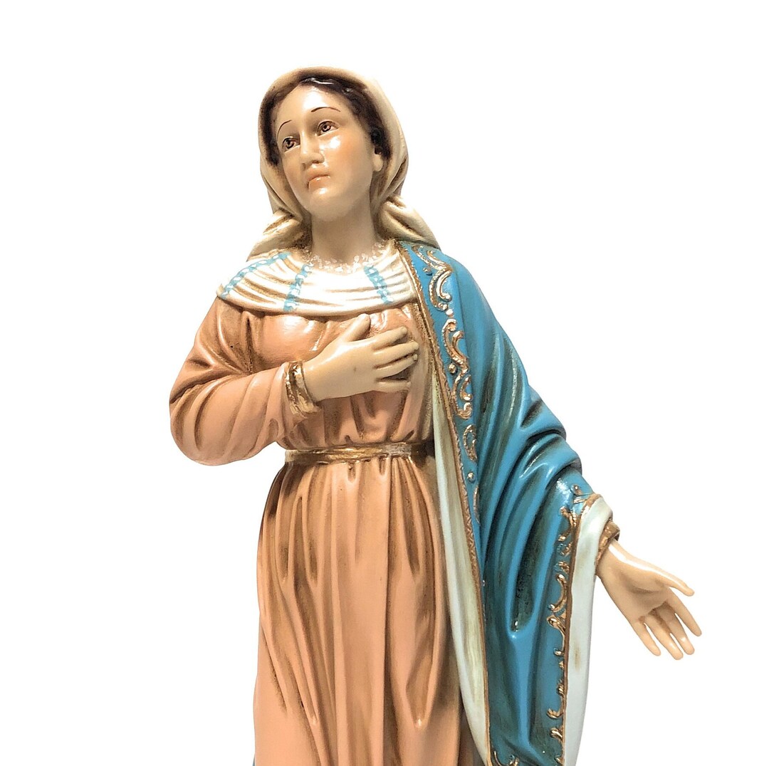 Statue of the Madonna Del Parto in Solid Marble and Resin, 36 Cm ...