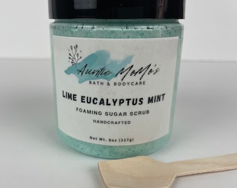 Vegan Whipped Foaming Salt Scrub | Exfoliating Body Scrub for Dry Skin | Choose Your Scent | Sulfate-Free | 4 oz
