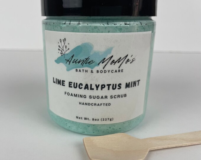 Vegan Whipped Foaming Salt Scrub | Exfoliating Body Scrub for Dry Skin | Choose Your Scent | Sulfate-Free | 4 oz
