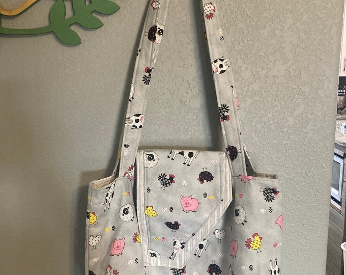 Farm Animal, Cow Diaper Bag, Unique Carryall Baby Bag, Essential Baby Product, Matching Accessories Available