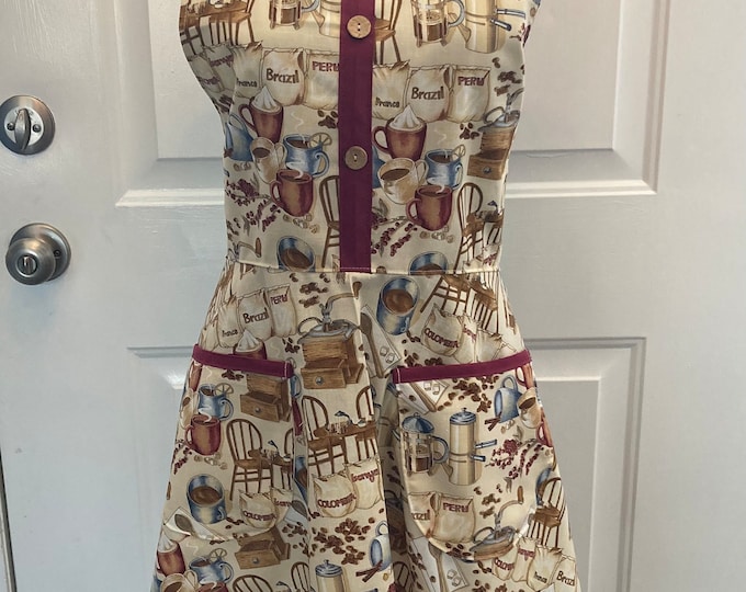 Women’s, Men or Unisex Apron, for Christmas, Cooking, Crafting, Gardening & more.  Lined with an adjustable neck strap