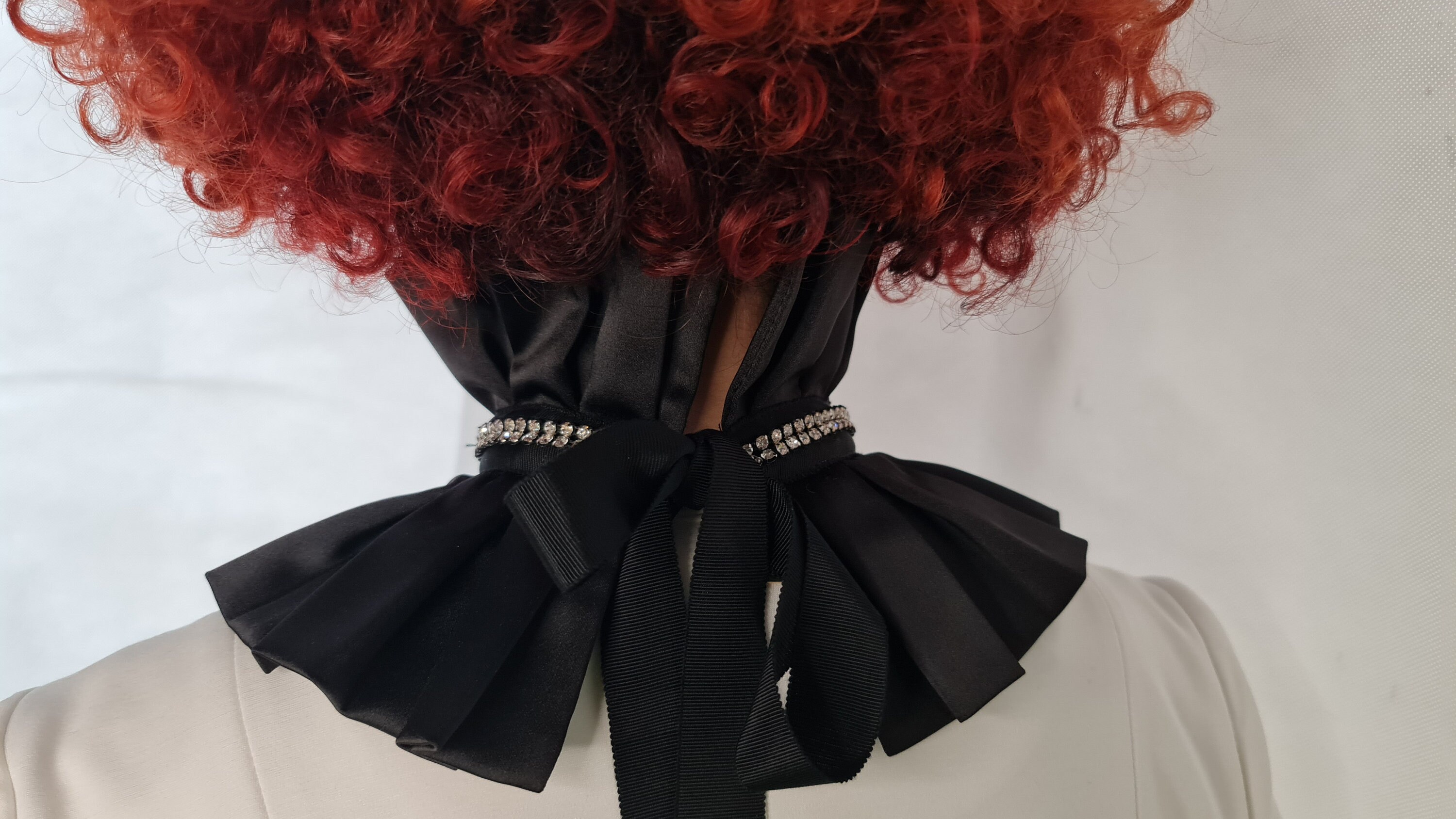 Unique Victorian Jabot, Wedding Gotique Collar, Wearableart, Ruffled