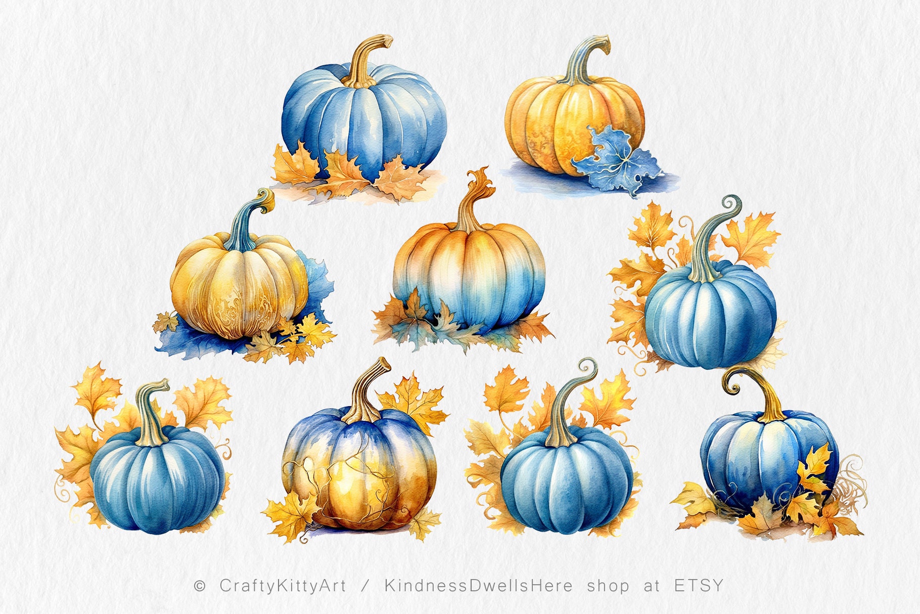 Pumpkin Watercolor Png. Pumpkin Clipart Bundle. Digital PNG - Etsy