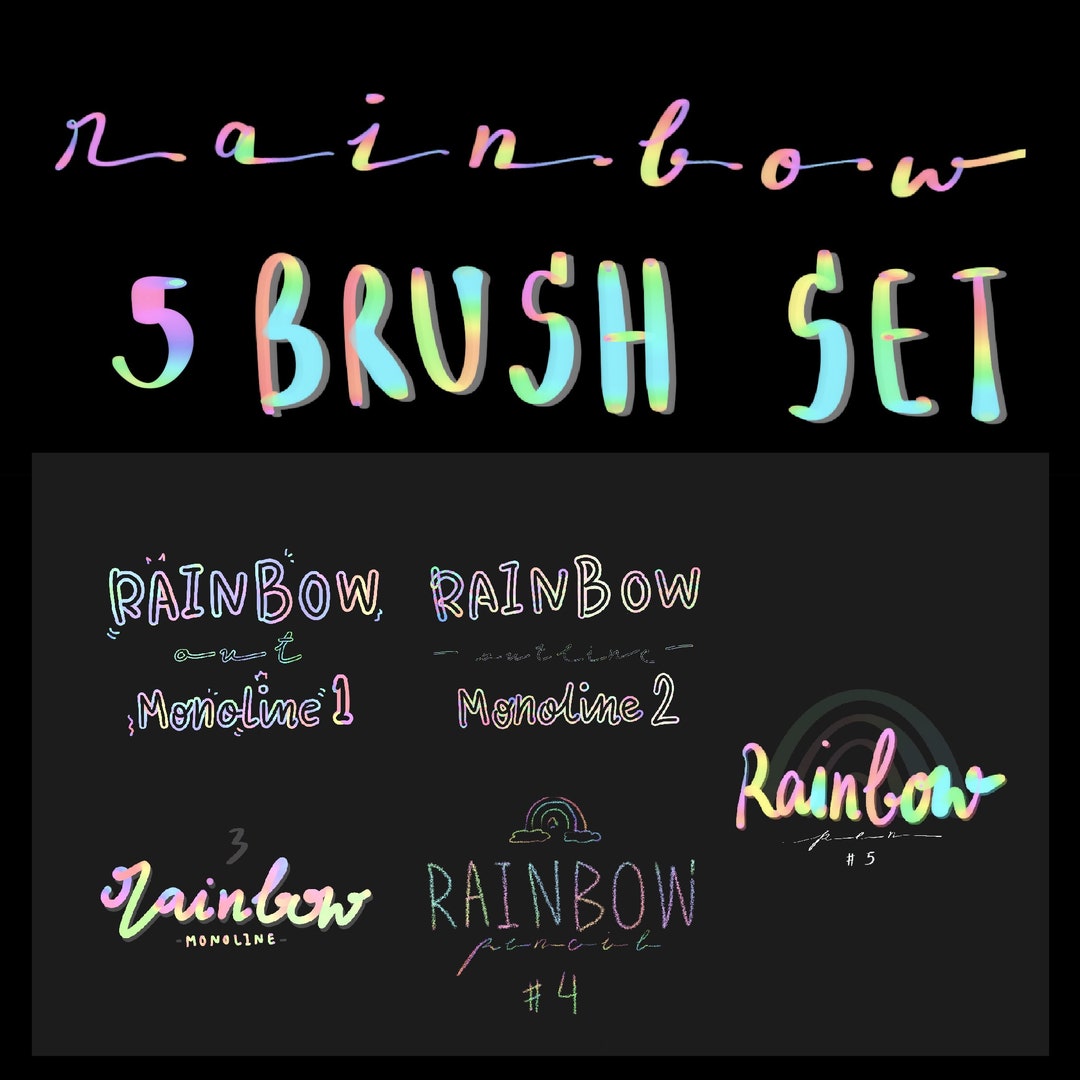 Procreate Brush Line Monoline Outline Brush Lettering - Etsy