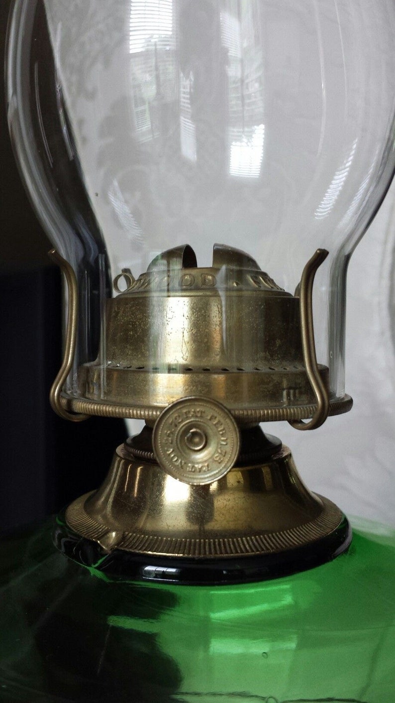 Antique Victorian Kerosene Oil Lamp Riverside Glass Company Etsy