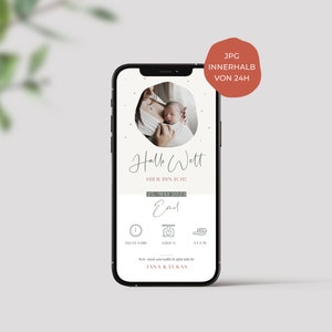 anuncio de nacimiento digital | Anuncio de nacimiento digital con foto | anuncio de nacimiento personalizado bebe | Anuncio de nacimiento | nuestro bebe esta aqui
