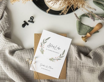 Personalized wedding card / congratulations card A6 "All the best to your wedding" | Congratulations on your wedding | personalized