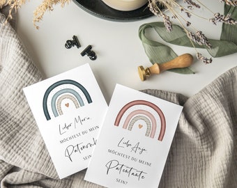 Card A6 Ask godfather/godmother | "Would you like to be my godmother/godfather?" | Sponsorship | Ask godparents | personalized