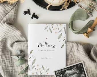 Personalized maternity record book cover | Maternity record book cover with name | Pregnancy gift | Personalized maternity record book cover | Protective cover for maternity record book