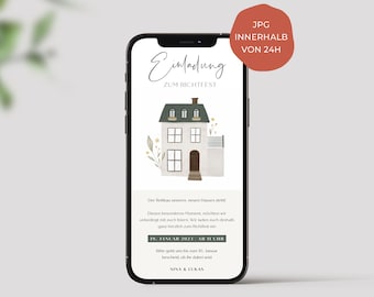 digital invitation to the topping-out ceremony | digital invitation, home | Invitation to the topping-out ceremony | House construction | Home | Topping out party