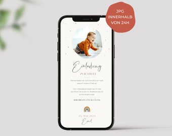 personalized baptism invitation digital | digital baptism invitation with photo | digital invitation for baptism | Baptism invitation with photo | mobile