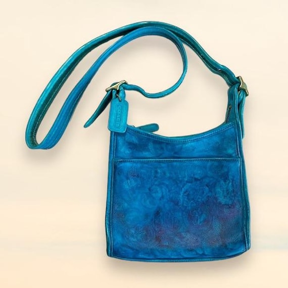 Vintage Coach Custom Painted Leather Crossbody Bag Etsy