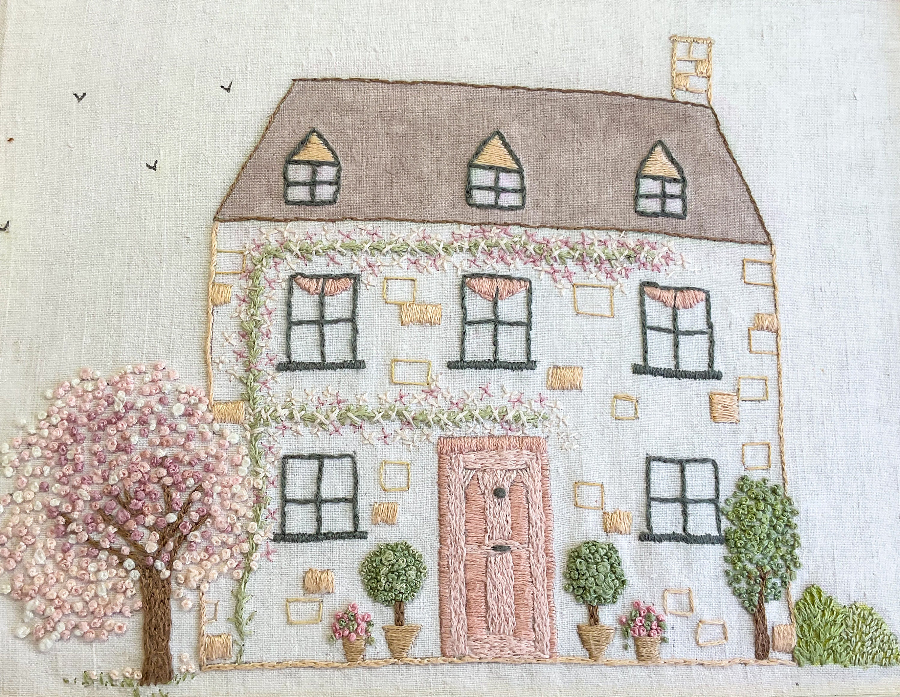A Cotswold Cottage Embroidery Pattern PDF, Digital Download with Stitch Guide