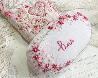 Pin Cushion Embroidery Kit, Make Your Own Vintage Pin Cushion Slow Stitch Sewing Kit